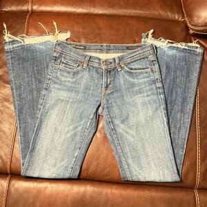 Citizens of Humanity Sz 28 Bootcut Jeans Medium Wash Distressed Raw Hem USA